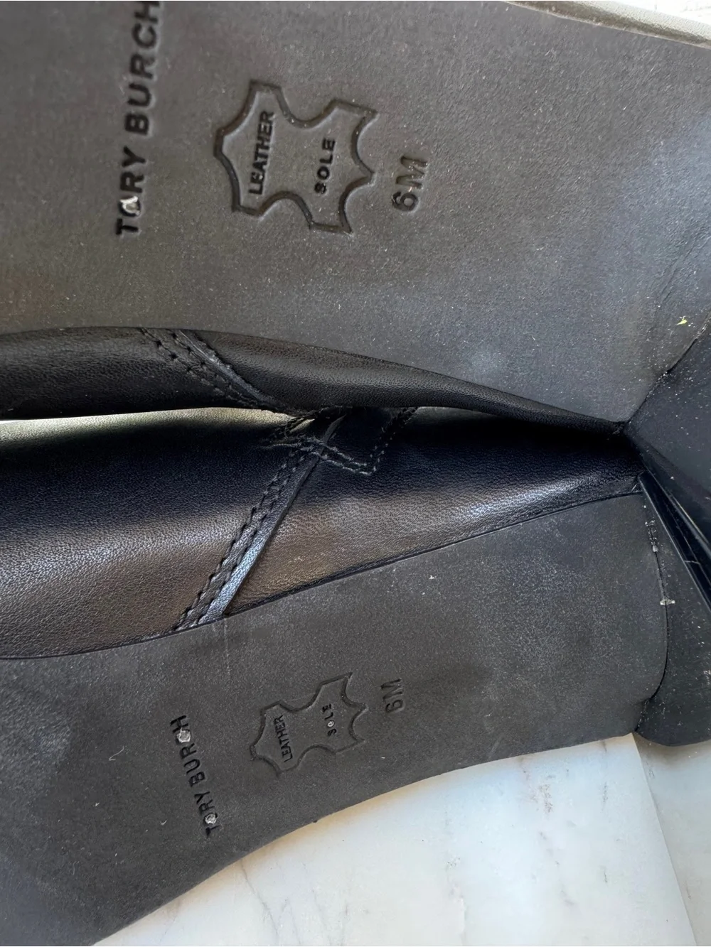 Tory Burch Georgia Ankle Boot 55mm in black Women's with Logo Plaque size 6 $500